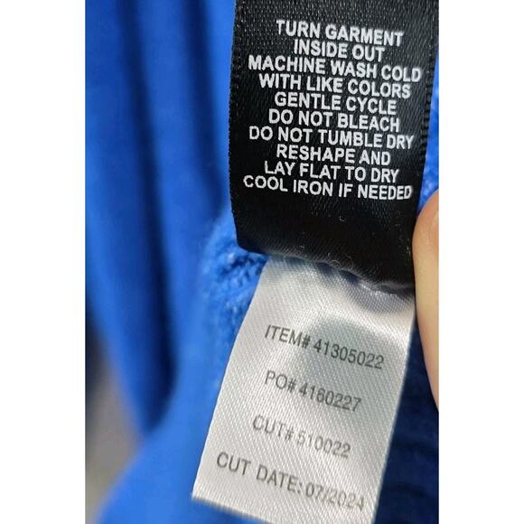 Torrid Sweater Womens 3 3X Blue Vegan Cashmere Surplice V Plunge Faux Wrap - Picture 11 of 13